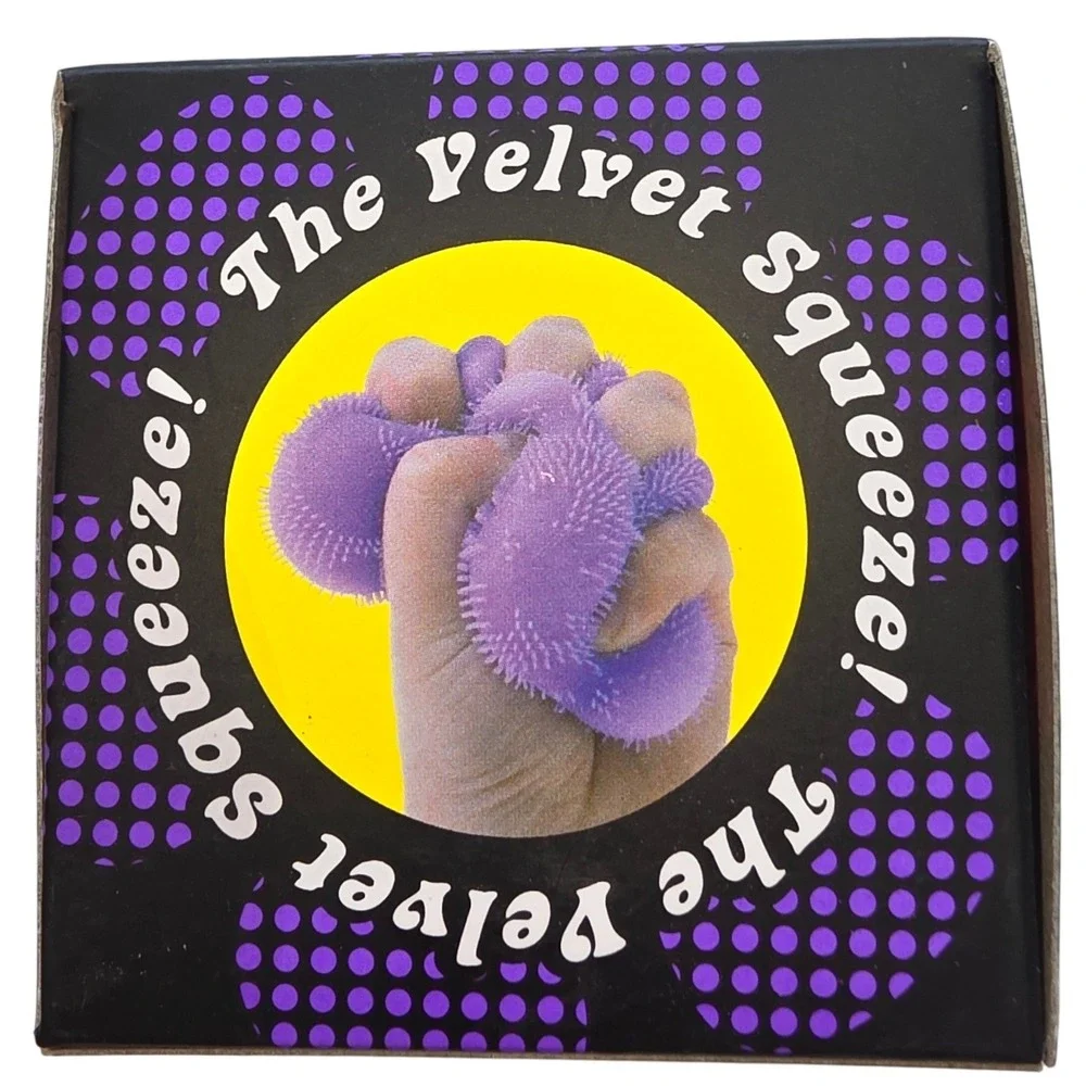 New NeeDoh Fuzz Ball Flower Power Purple Sensory Fidget Stress Ball Toy